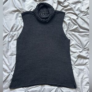 Sigrid Olsen Black Cowl Neck Sweater